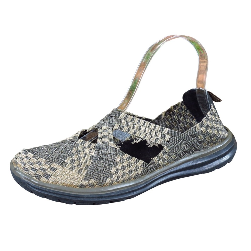 Cobb Hill Paulette Women Woven Slip On Shoe Size 8 Casual‎ Comfort Bronze Black